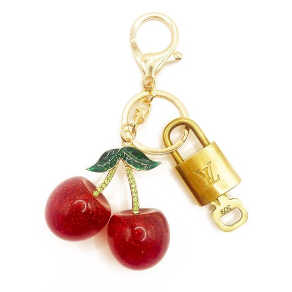 Louis Vuitton Handbags - Authentic Louis Vuitton Lock Key with Bag Cherry Charm Keychain Key Charm Chain